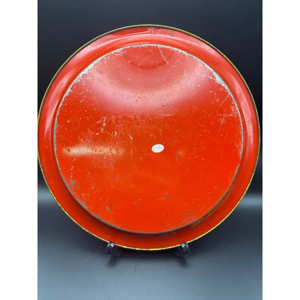 Vintage Tin Trinket Tray Serving Tray 